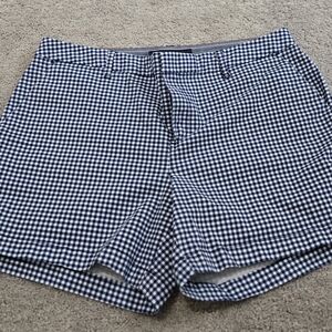 Tommy Hilfiger Navy and White Checkered Shorts